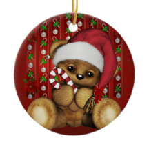 Sankt-Teddybär mit Zuckerstange