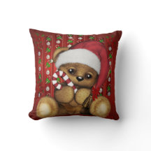 Sankt-Teddybär mit Zuckerstange
