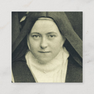 Sankt Therese vom Jesuskind und vom Heiligen Antli Quadratische Visitenkarte