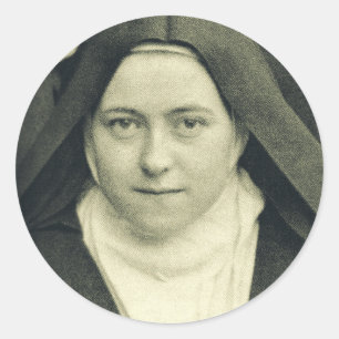 Sankt Therese vom Jesuskind und vom Heiligen Antli Runder Aufkleber