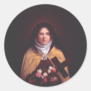 Sankt Therese von Lisieux Runder Aufkleber