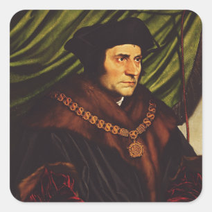 Sankt Thomas Morus Quadratischer Aufkleber