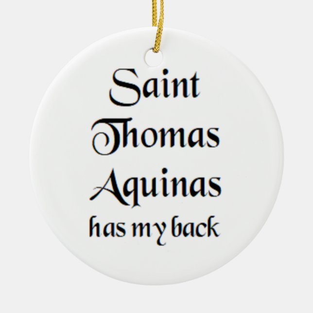 Sankt Thomas von Aquin Keramik Ornament (Vorne)