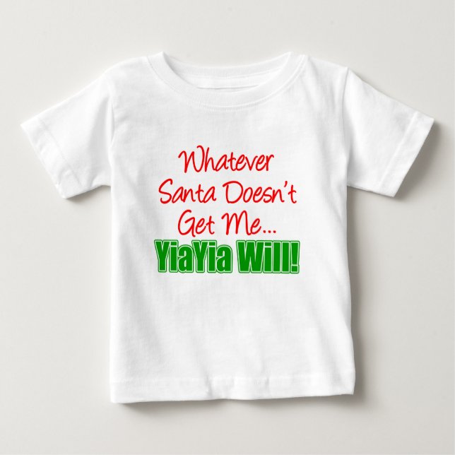 Sankt tut nicht YiaYia wird es tun Baby T-shirt (Vorderseite)
