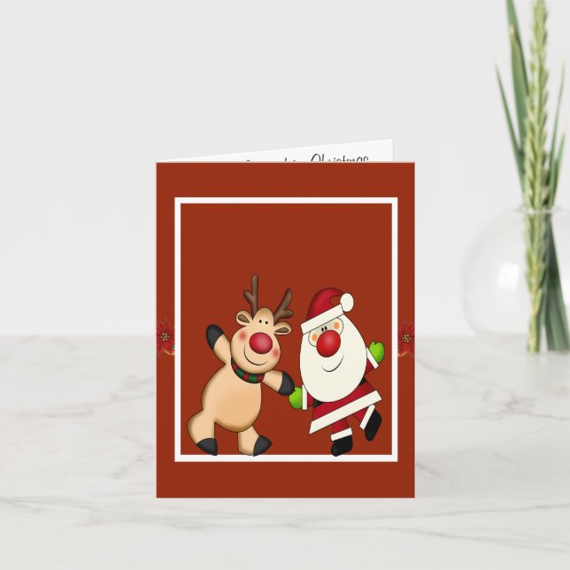 Sankt- u. Ren-Weihnachtsfeiertag Einladung (Vorderseite)