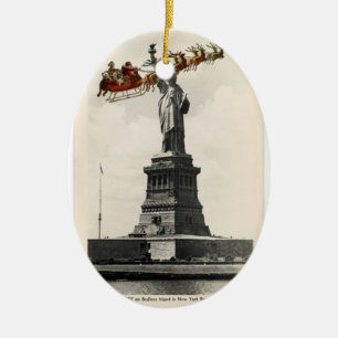Sankt über amerikanischer Weihnachtsverzierung Ne Keramikornament