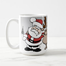 Sankt und Rudolph die rote gerochene Ren-Tasse Kaffeetasse