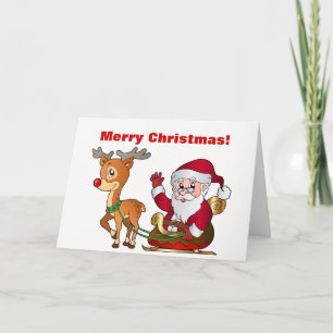 Sankt- und Rudolph-Sprichwort-frohe Weihnachten