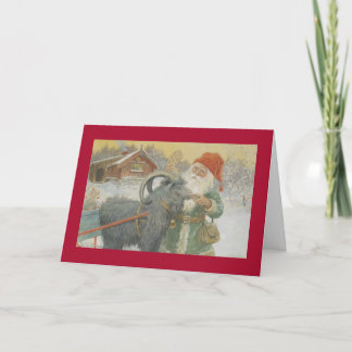Sankt und sein Pferdeschlitten Feiertagskarte