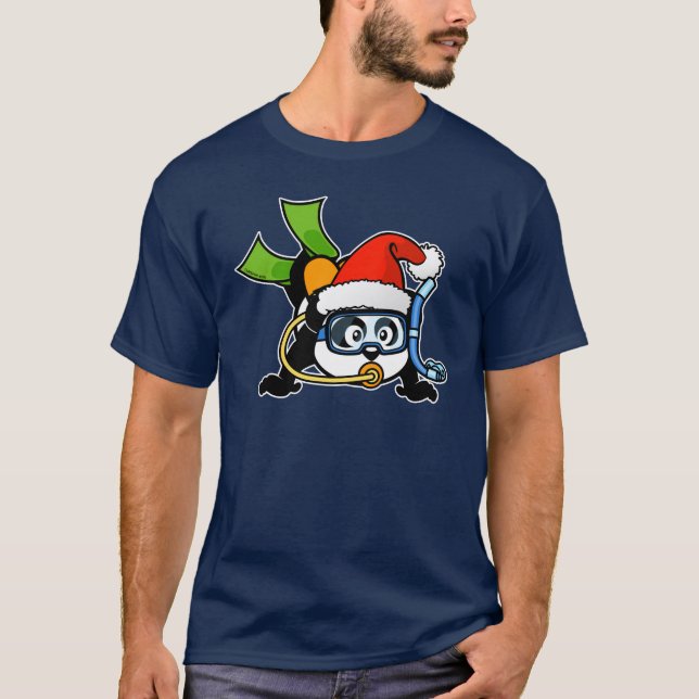 Sankt-Unterwasseratemgerät-Panda T-Shirt (Vorderseite)