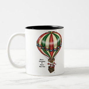 Sankt verbreitet guten Beifall vom Heißluft-Ballo Zweifarbige Tasse