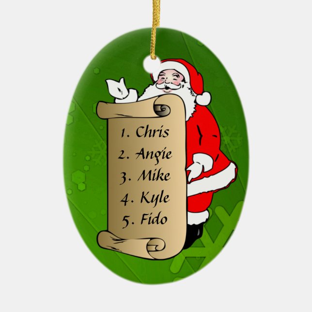 Sankt-Weihnachtsbaum-Verzierung Keramikornament (Vorne)