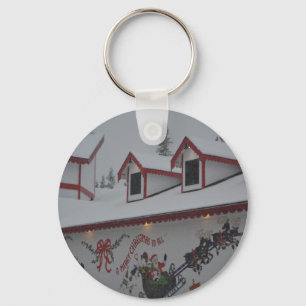 Sankt-Weihnachtsfeiertags-Schnee-Schneeflocke Schlüsselanhänger