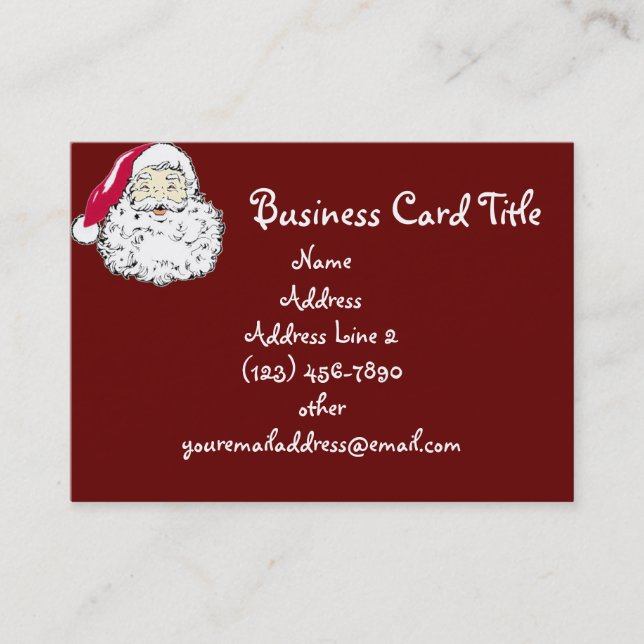 Sankt-WeihnachtsVisitenkarten Visitenkarte (Vorderseite)