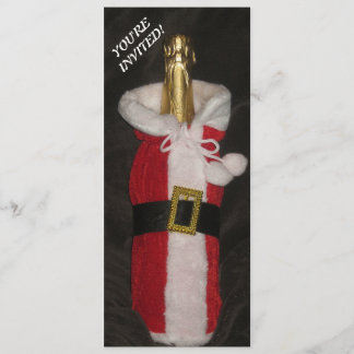 Sankt-Wein-Flaschen-WeihnachtsParty Einladung