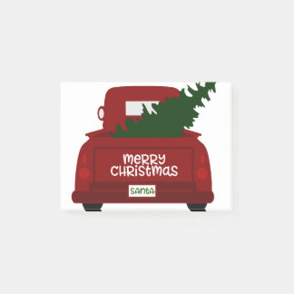Sankt wenig roter Weihnachtsbaum-LKW Post-it Klebezettel