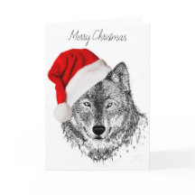 Sankt-Wolf-Weihnachtskarte - freier Raum