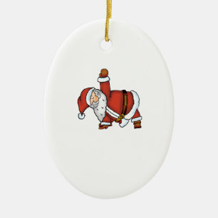 Sankt-Yoga - Weihnachtsentwurf mit einem Yoga Keramik Ornament