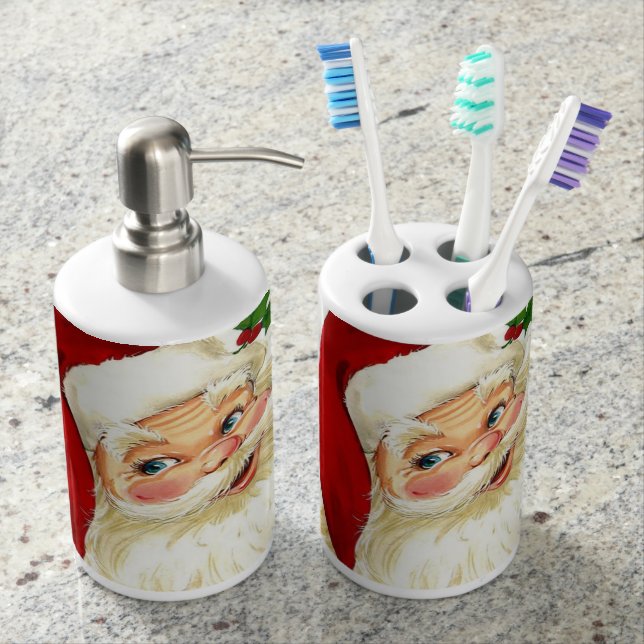 Sankt-Zahnbürste-Halter-und Seifen-Zufuhr-Set Seifenspender & Zahnbürstenhalter (Vorderseite)