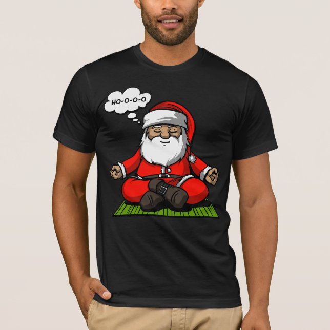 Sankt-Zen-Yoga-Meditations-Weihnachten T-Shirt (Vorderseite)