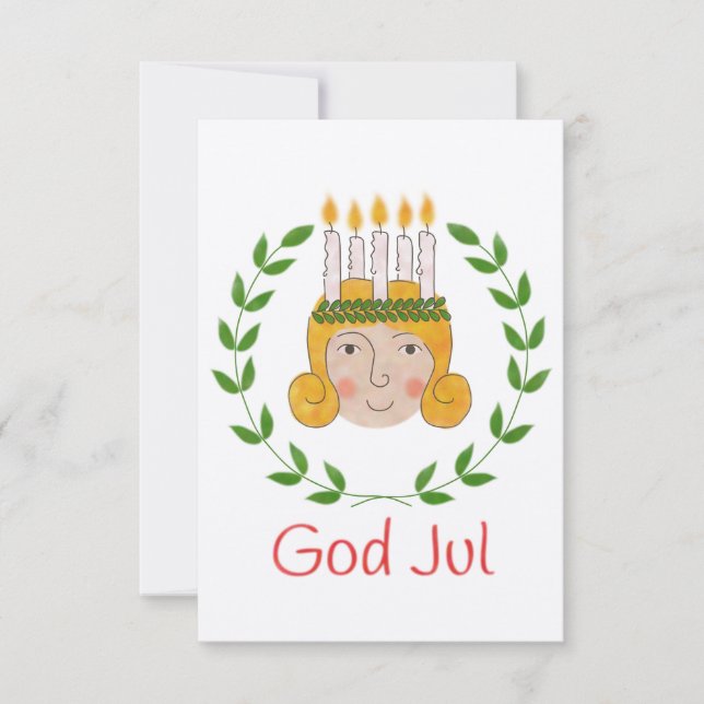 Sankta Lucia Grußkarte (Flachkarte) Karte (Vorderseite)