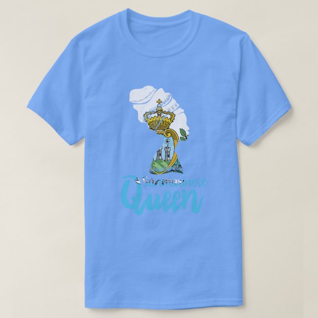 Sanmarinese San Marino Flag Afro Roots T-Shirt (Design vorne)