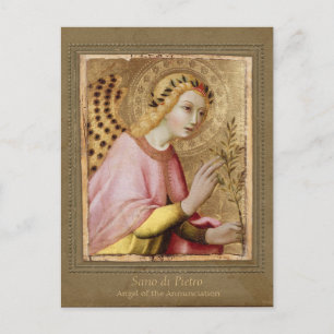 Sano di Pietro Annunziation Engel CC0734 Sienesen Postkarte