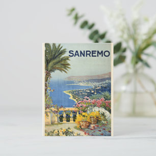 Sanremo, Italien - Reiseplakat Postkarte