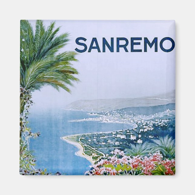 Sanremo, Italien Square Magnet (Vorne)
