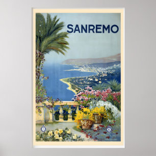 Sanremo San Remo Mittelmeer Italien Welt Reisen Poster
