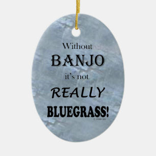 Sans Banjo - Ornement en céramique bluegrass