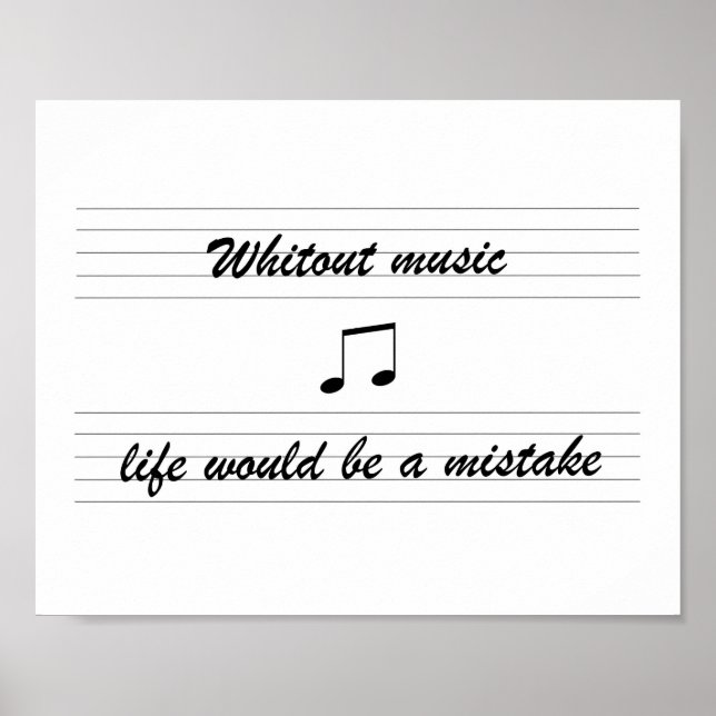 Sans la vie musicale serait une erreur - poster (Devant)