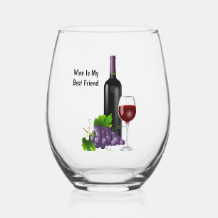 Sans Pied Bouteille à vin Animée avec aimant en verre