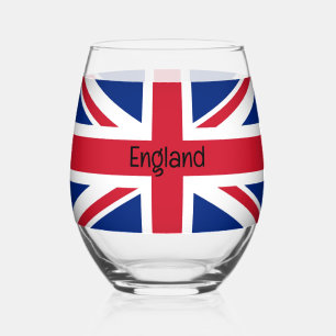 Sans Pied Drapeau britannique Union Jack Design Verre à Vin