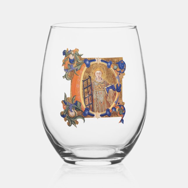 Sans Pied Verre à vin C initial éclairé (Recto)