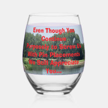 Verre à vin drôle