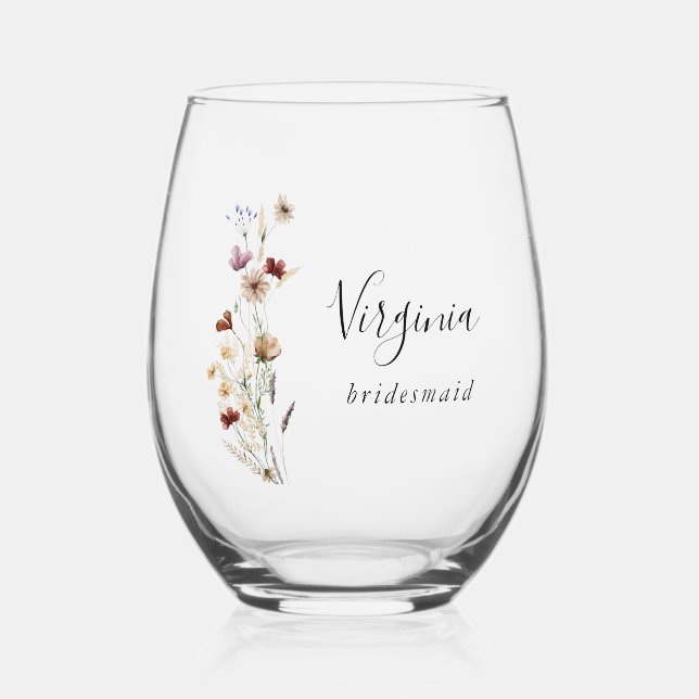 Sans Pied Verre à vin Fleur sauvage (Recto)