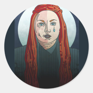 Sansa Stark Game von Thrones Runder Aufkleber