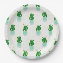 Sansevieria Schlange Pflanze drucken Pappteller