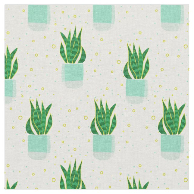 Sansevieria Schlange Pflanze drucken Stoff (Nahaufnahme)