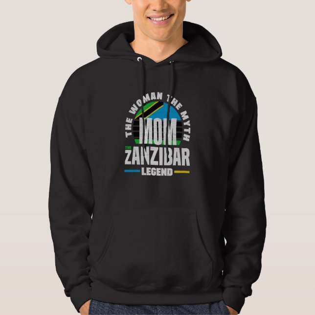 Sansibar Sansibari Sansibar-Flagge Muttertag Hoodie (Vorderseite)