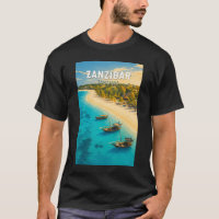Sansibar Tansania Illustration Reise Kunst Vintage