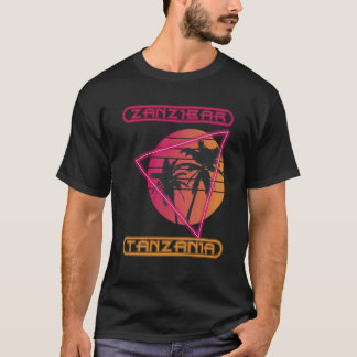 Sansibar Tansania Retro Palme Ozean Urlaub S T-Shirt