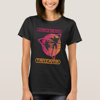 Sansibar Tansania Retro Palme Ozean Urlaub S T-Shirt