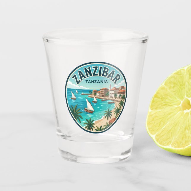 Sansibar Tansania Schnapsglas (Vorderseite)