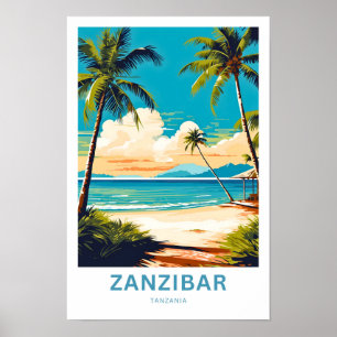 Sansibar Tansania Travel Print Poster
