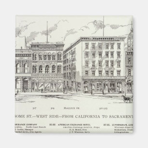 Sansome West Side California und Sacramento Magnet