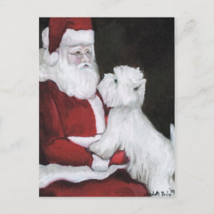 Sant and West Hihland Terrier Dog Postkarte