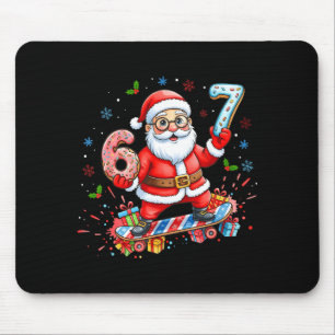 Santa 67 Meme Donut Skateboard Frohe Weihnachten J Mousepad