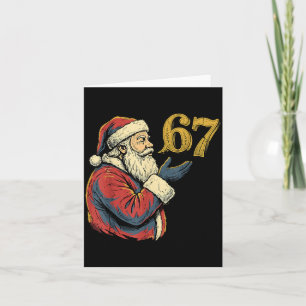 Santa 67 Nummer Lustiger Weihnachts-Meme Se Karte